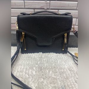 Rebecca Minkoff black pebbled leather purse